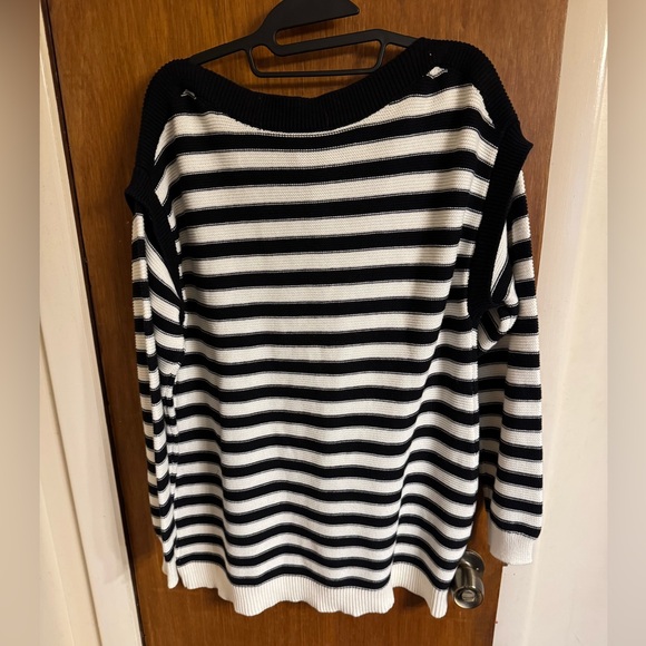 Lane Bryant-Black/White Striped Sweater - Picture 9 of 15